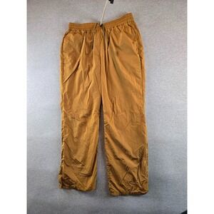 Good American Track Pants Womens 4 Bronze Wide Leg Nylon Mesh Lining Athleisure‎